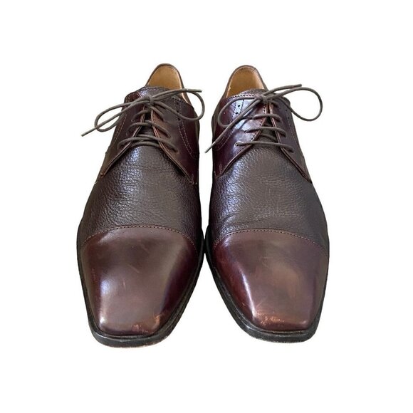Mercanti Fiorentini 6799 Brown Leather Cap Toe Oxford Shoes Men\'s 12 M main image 9